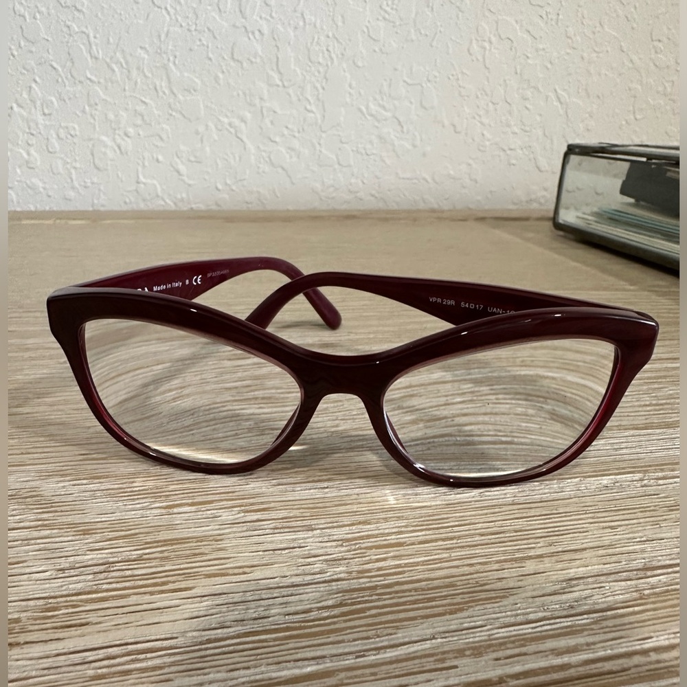 PRADA burgundy eyeglasses - Picture 8 of 9